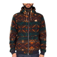 Unisex Kapuzenjacke - Santania Hood - Petrol / Red