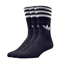 Unisex Socken - 3er-Pack Solid Crew - Black / White