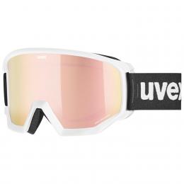 uvex Athletic CV Skibrille Brillenträger (1130 white matt, mirror rose/colorvision green (S2))