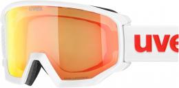 uvex Athletic CV Skibrille Brillenträger (1250 white matt, mirror orange/colorvision green (S2))
