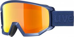 uvex Athletic CV Skibrille Brillenträger (4030 navy matt, mirror orange/colorvision green (S2))