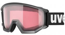 uvex Athletic Variomatic Skibrille Brillenträger (2030 black matt, variomatic pink clear (S2-3))