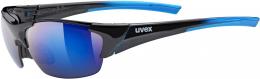 uvex Blaze III Sonnenbrille (2416 black/blue, mirror blue (S3), litemirror orange (S1), clear (S0))