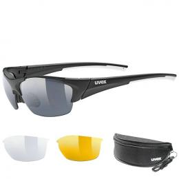 UVEX Brillenset Blaze III 2022, Unisex (Damen / Herren), Fahrradbrille, Fahrradz