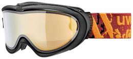 uvex Comanche Take Off Polavision Brillenträger Skibrille (2030 black mat, mirror orange/polavision/brown clear/litemirror gold S2/S3)