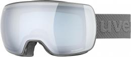 uvex Compact Fullmirror Skibrille (5030 rhino mat, mirror silver/blue (S2))