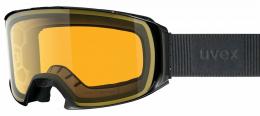 uvex Craxx Brillenträger Skibrille (2030 black mat, lasergold lite/clear (S1))