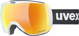 uvex Downhill 2100 CV Race Skibrille (1330 white mat, mirror orange/colorvision green (S2))