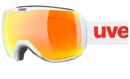 uvex Downhill 2100 CV Race Skibrille (1430 white mat, mirror orange/colorvision orange (S2))