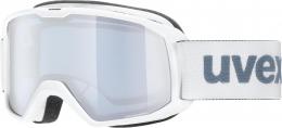 uvex Elemnt FM Skibrille (1030 white matt, mirror silver/blue (S2))