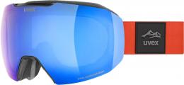 uvex epic Attract Skibrille mit Wechselscheibe (2230 black matt, mirror blue/contrastview smoke/clear (S2))