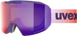 uvex evidnt Attract Skibrille (9030 purple bash matt, mirror ruby/contrastview green/clear (S2))