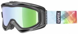 uvex g.gl 300 Take Off Brillenträgerskibrille (2126 black mat, mirror green,smoke/blue (S3/S4))