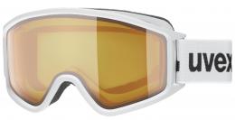 uvex g.gl 3000 LGL Brillenträger Skibrille (1030 white mat, lasergold lite/blue (S2))