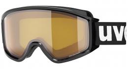 uvex g.gl 3000 LGL Brillenträger Skibrille (2130 black, lasergold lite/blue (S2))