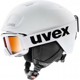 uvex Heyya Pro Kinder Skihelm Set (51-55 cm, 20 white/black matt)