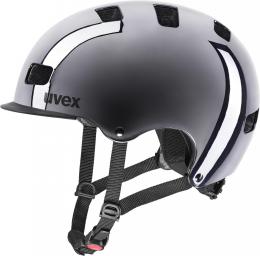 uvex HLMT 5 Bike Pro Chrome Fahrradhelm (58- 61 cm, 02 gunmetal chrome)