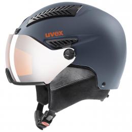 uvex HLMT 600 Visor Skihelm (59-61 cm, 30 dark slate/orange mat)