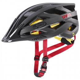 uvex i-vo cc MIPS Fahrradhelm (56-60 cm, 02 titan/red mat)