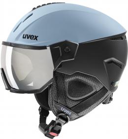 uvex Instinct Visor Skihelm (53-56 cm, 60 glacier/black matt)