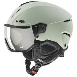 uvex Instinct Visor Skihelm (53-56 cm, 90 oxid green matt)