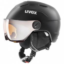 uvex Junior Visor Pro Kinderskihelm (52-54 cm, 91 black mat)