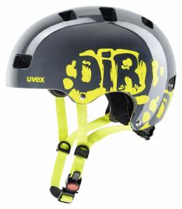 uvex Kid 3 Kinder-Fahrradhelm (51-55 cm, 11 dirtbike grey/lime)