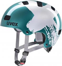 uvex Kid 3 Kinder-Fahrradhelm (51-55 cm, 38 teal/silver)