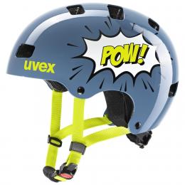 uvex Kid 3 Kinder-Fahrradhelm (51-55 cm, 39 stone blue pow)