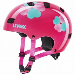 uvex Kid 3 Kinder-Fahrradhelm (Größe: 51-55 cm, 33 pink flower)
