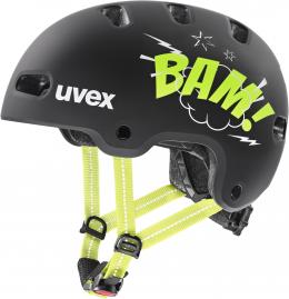 uvex Kid 4 Style Kinderfahrradhelm (55-58 cm, 01 bam black/lime matt)