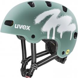 uvex Kid 4 Style Mips Kinderfahrradhelm (51-55 cm, 03 spray sage green matt)