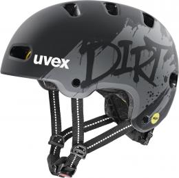 uvex Kid 4 Style Mips Kinderfahrradhelm (56-58 cm, 01 dirt black matt)