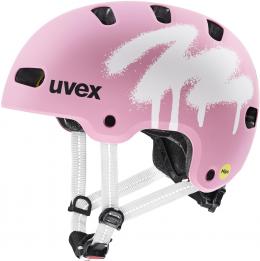 uvex Kid 4 Style Mips Kinderfahrradhelm (56-58 cm, 04 spray strawberry matt)