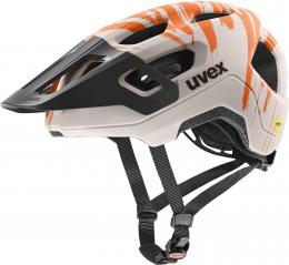 uvex React Jr. Mips Kinder-Fahrradhelm (52-56 cm, 08 warm grey/orange matt)