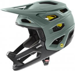 uvex revolt Mips Fullface Helm (57-61 cm, 03 moss green/black matt)