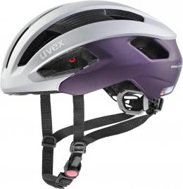 uvex Rise cc Women Fahrradhelm (52-56 cm, 02 silver/plum matt)