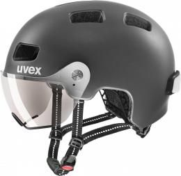 uvex Rush Visor Fahrradhelm (58-61 cm, 02 dark silver matt)