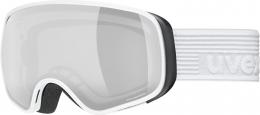 uvex Scribble FM sphere Kinderskibrille (1130 white, mirror silver clear (S2))
