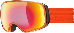 uvex Scribble FM sphere Kinderskibrille (3130 fierce red, mirror rainbow clear (S2))