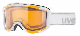 uvex Snowstrike Skibrille (1029 white mat, lasergold lite/clear)