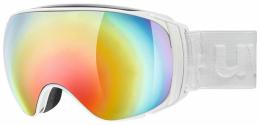 uvex Sportiv Full Mirror Skibrille (1030 white mat, mirror rainbow/clear (S3))
