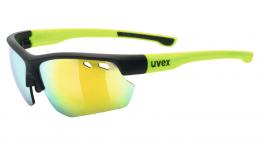 Uvex sportstyle 115 Fahrradbrille BLACK MAT YELLOW ONE SIZE