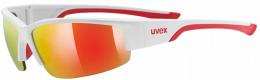 uvex Sportstyle 215 Sportbrille (8316 white mat/red, mirror red (S3))