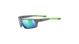 Uvex Sportstyle 225 Fahrradbrille GREY-NEON GREEN UNISIZE
