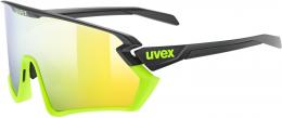 uvex Sportstyle 231 2.0 Sportbrille (2616 black/yellow matt, supravision mirror yellow (S3))