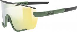 uvex Sportstyle 236 Set Sportbrille (7216 moss green/black matt, mirror yellow (S2), clear (S0))