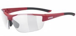 uvex Sportstyle 612 Variomatic light Sportbrille (3390 red matt, variomatic smoke)