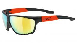 Uvex Sportstyle 706 Fahrradbrille BLACK MAT ORANGE UNISIZE