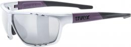 uvex Sportstyle 706 Sportbrille (Farbe: 4316 silver/plum mat, litemirror silver (S3))